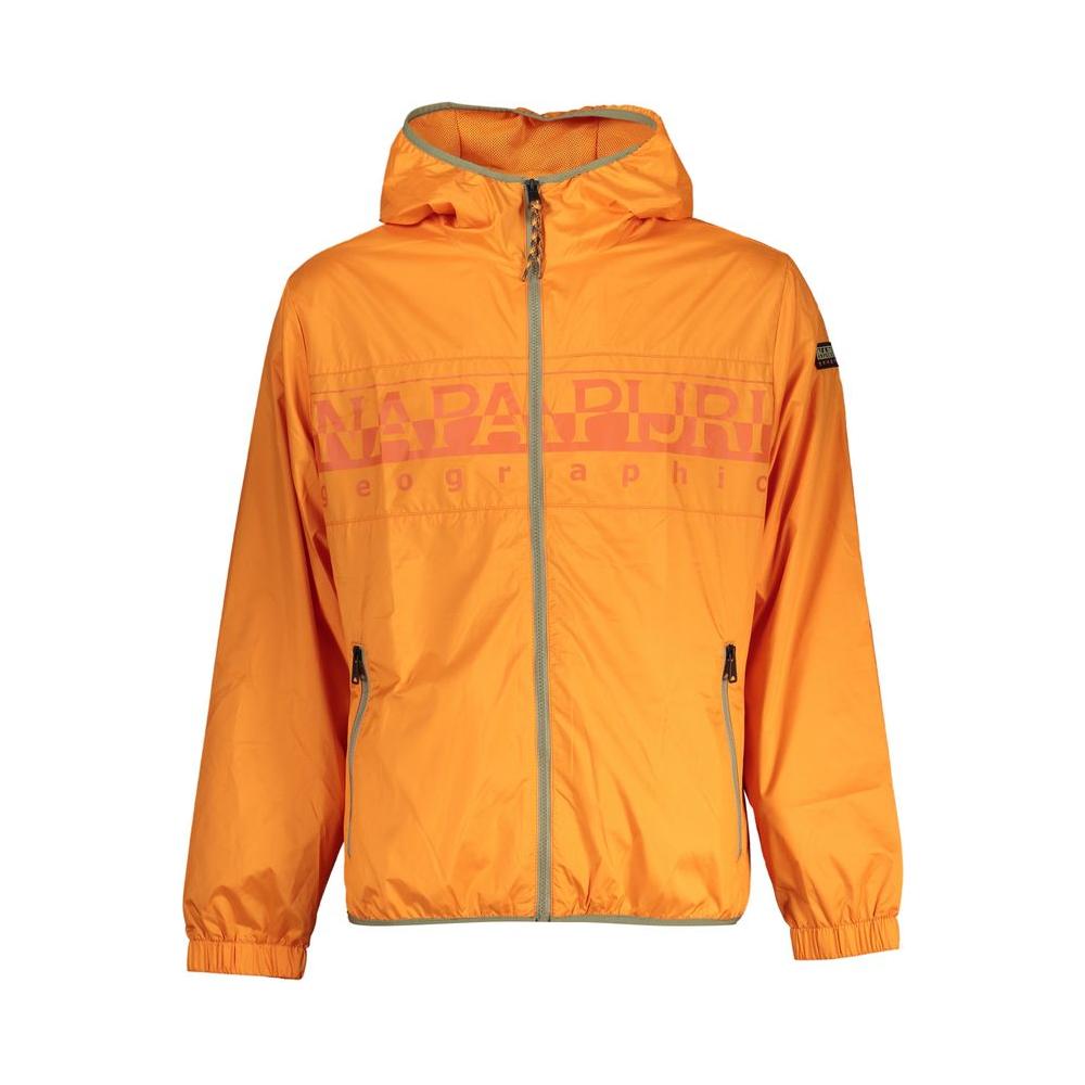 Napapijri Vibrant Orange Waterproof Hooded Jacket vibrant-orange-waterproof-hooded-jacket