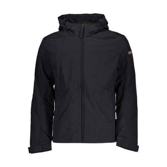 Sporty Waterproof Hooded Jacket with Contrast Details