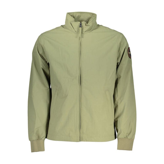 Chic Waterproof Green Jacket with Contrast Accents