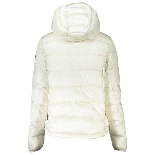 Napapijri Elegant White Hooded Eco Jacket elegant-white-hooded-eco-jacket