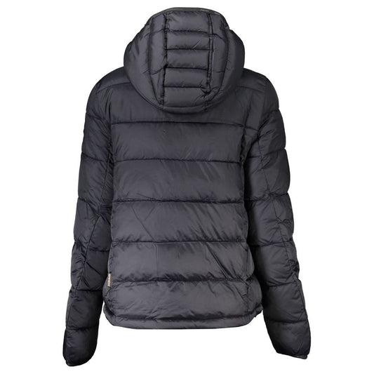 Napapijri Chic Black Hooded Casual Jacket chic-black-hooded-casual-jacket
