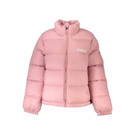 Napapijri Chic Pink Polyamide Long Sleeve Jacket chic-pink-polyamide-long-sleeve-jacket