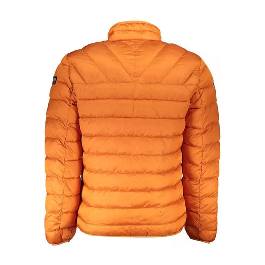 Napapijri Chic Orange Polyamide Jacket with Pockets orange-polyamide-jacket