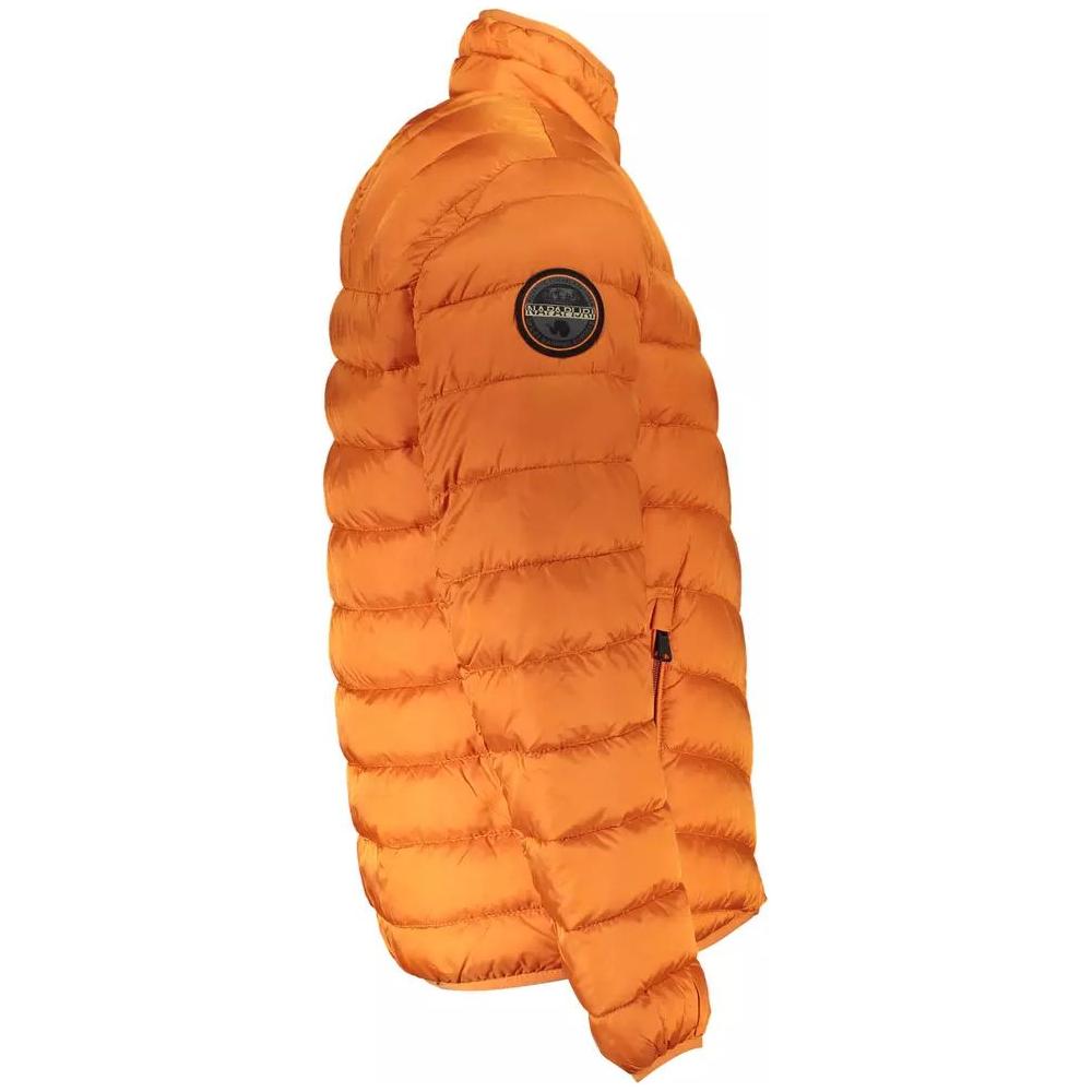 Napapijri Chic Orange Polyamide Jacket with Pockets orange-polyamide-jacket