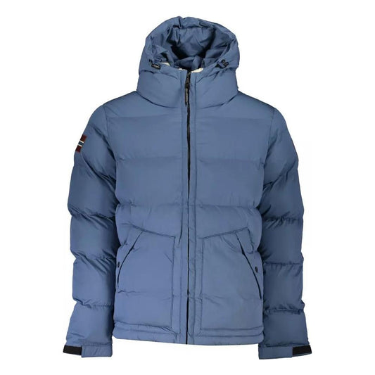 Napapijri Sleek Blue Recycled Material Jacket blue-polyester-jacket-12