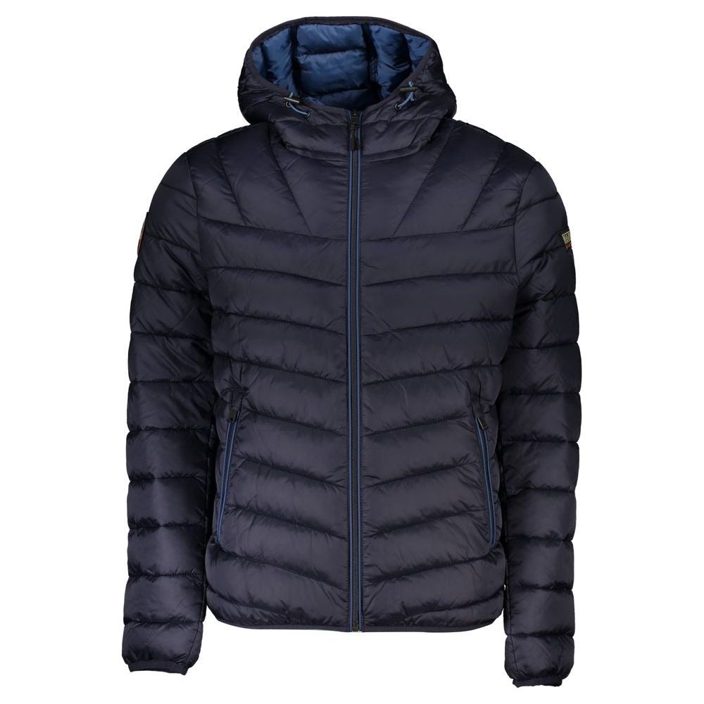 NapapijriChic Blue Hooded Jacket with Sleek DesignMcRichard Designer Brands£239.00