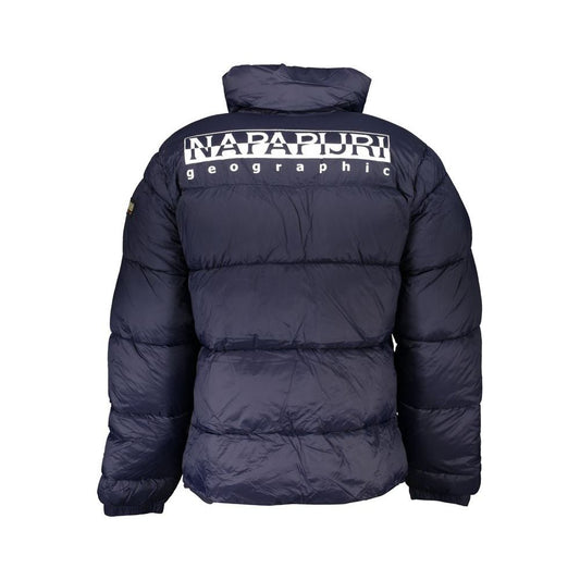 Napapijri Eco-Conscious Blue Jacket with Sleek Design eco-conscious-blue-jacket-with-sleek-design