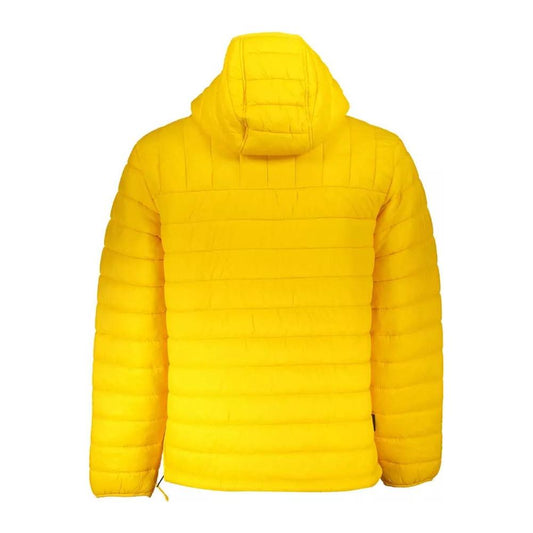 Napapijri Vibrant Yellow Hooded Jacket with Contrasting Details vibrant-yellow-hooded-jacket-with-contrasting-details