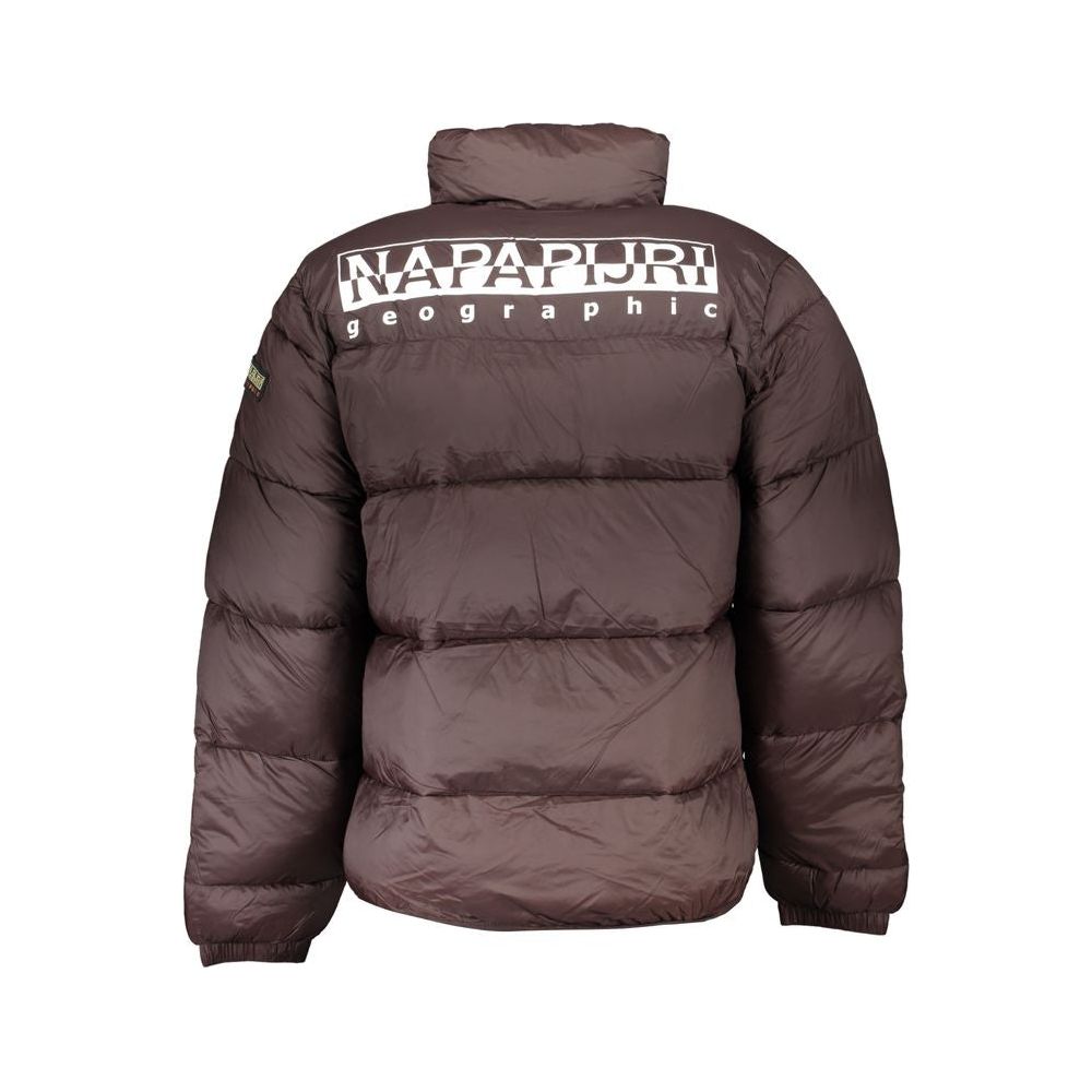 Napapijri Chic Recycled Material Men's Jacket brown-polyamide-jacket-1