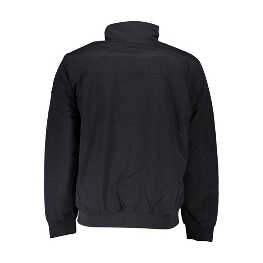 Sleek Long-Sleeve Zip Jacket in Black