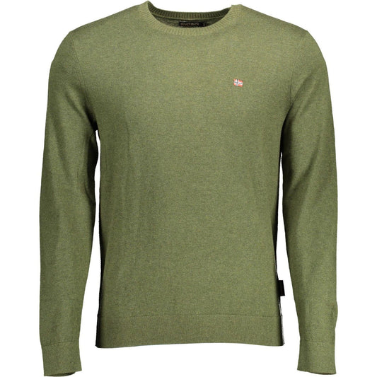 Emerald Crew-Neck Embroidered Sweater