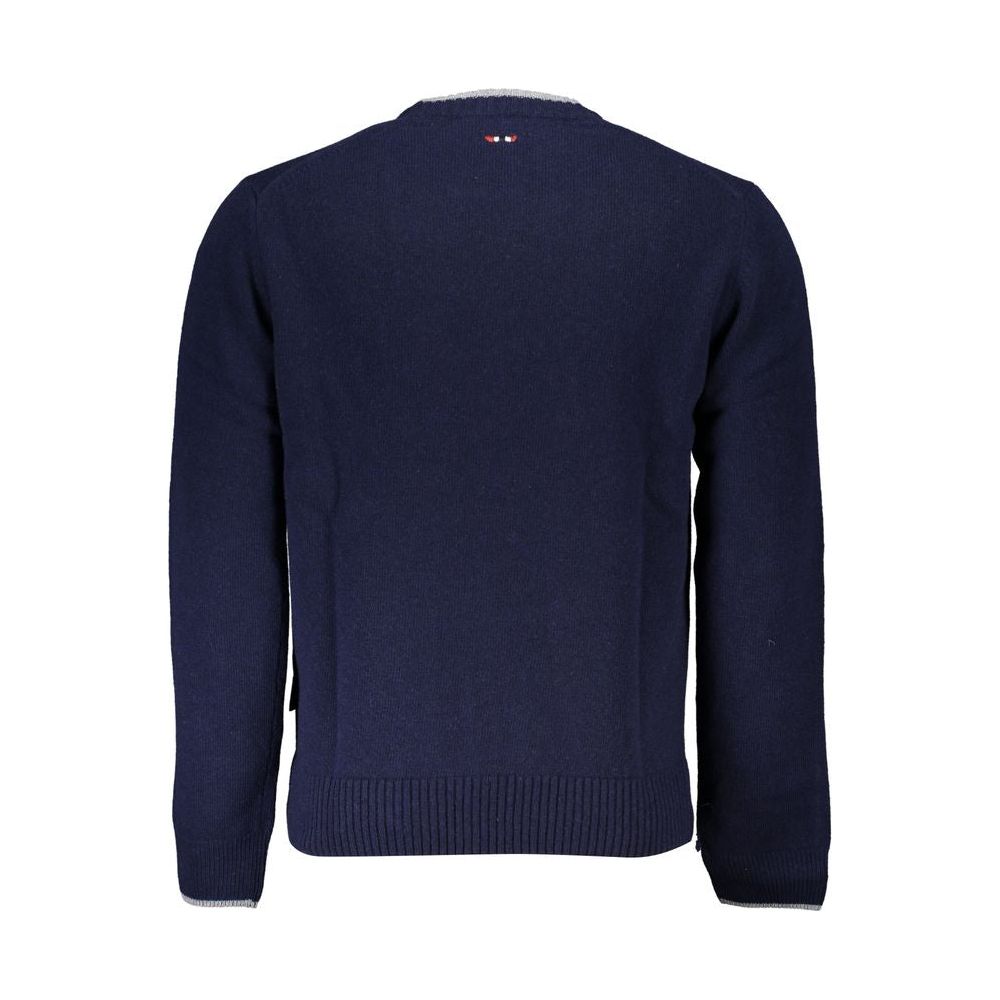 NapapijriSleek Blue Crew Neck Embroidered SweaterMcRichard Designer Brands£159.00