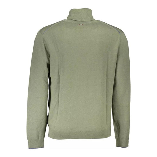 Napapijri Turtleneck Woolen Green Sweater turtleneck-woolen-green-sweater