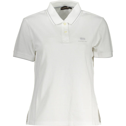 Chic Contrasting Detail White Polo