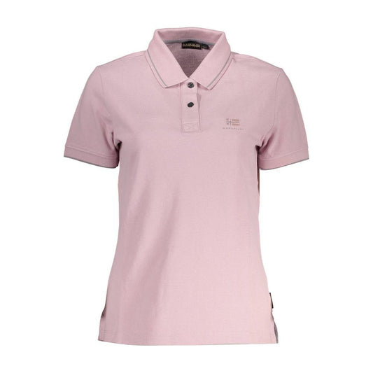 Chic Pink Polo with Contrasting Details