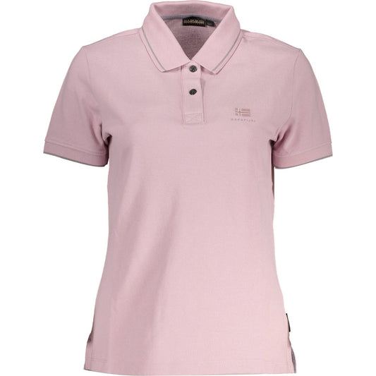 Napapijri Chic Pink Polo with Contrasting Details chic-pink-polo-with-contrasting-details