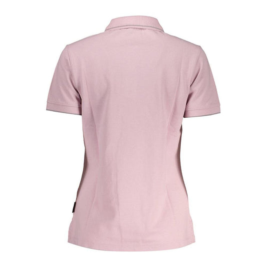 Chic Pink Polo with Contrasting Details