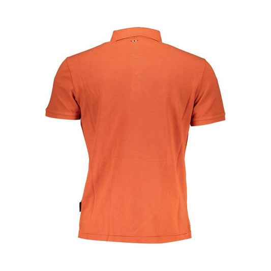 Napapijri | Orange Cotton Polo Shirt| McRichard Designer Brands   