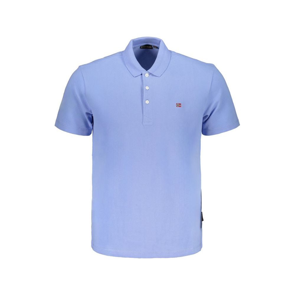 Napapijri Light Blue Cotton Polo Shirt light-blue-cotton-polo-shirt-12