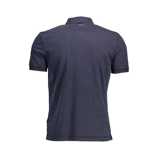 Elegant Blue Cotton Polo with Embroidered Logo