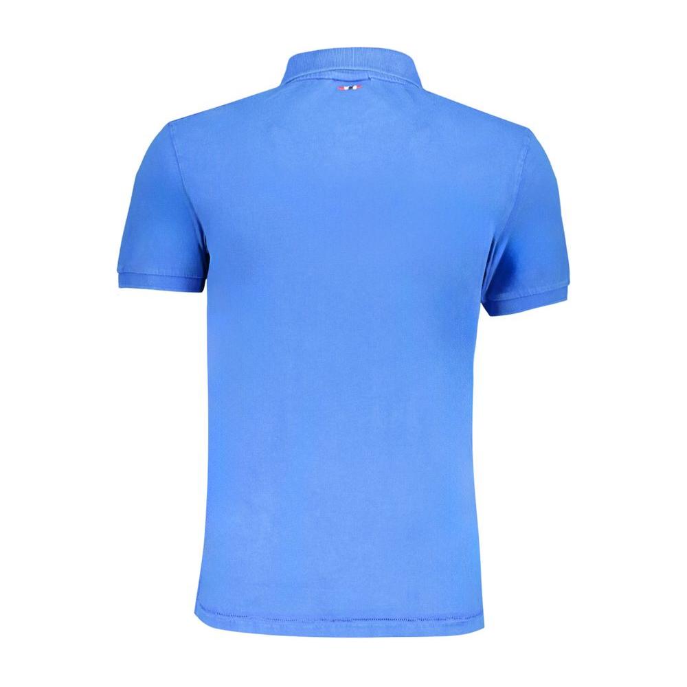 Napapijri Blue Cotton Polo Shirt blue-cotton-polo-shirt-21