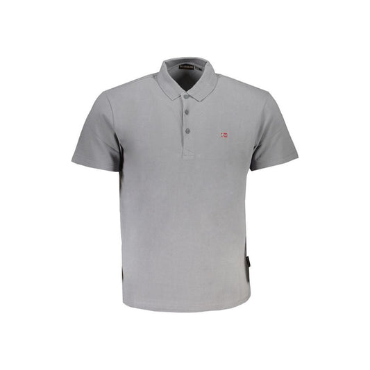 Napapijri | Gray Cotton Polo Shirt| McRichard Designer Brands   