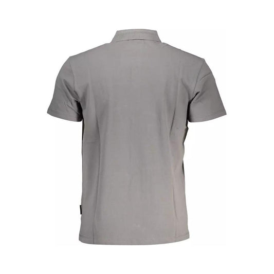 Napapijri Elegant Short-Sleeved Gray Polo elegant-short-sleeved-gray-polo