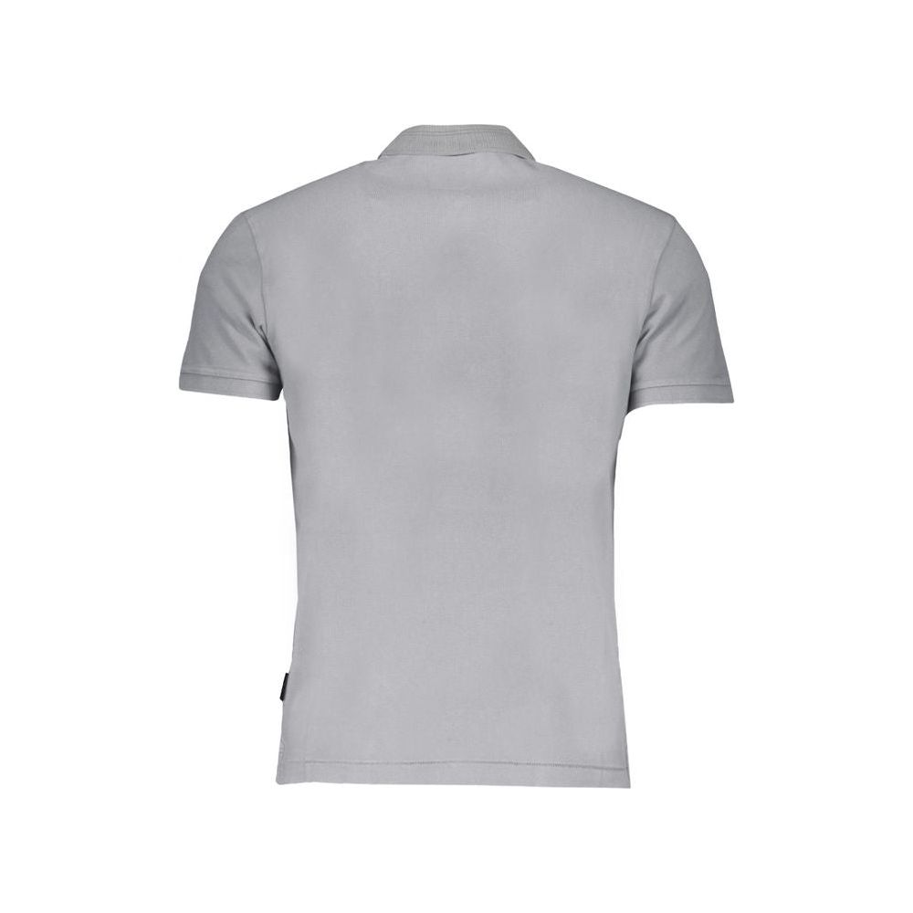 Napapijri Gray Cotton Polo Shirt gray-cotton-polo-shirt-10
