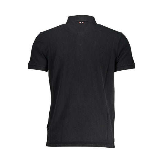 Classic Black Embroidered Polo Shirt