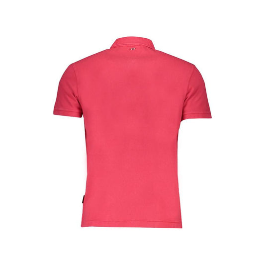 Napapijri | Pink Cotton Polo Shirt| McRichard Designer Brands   