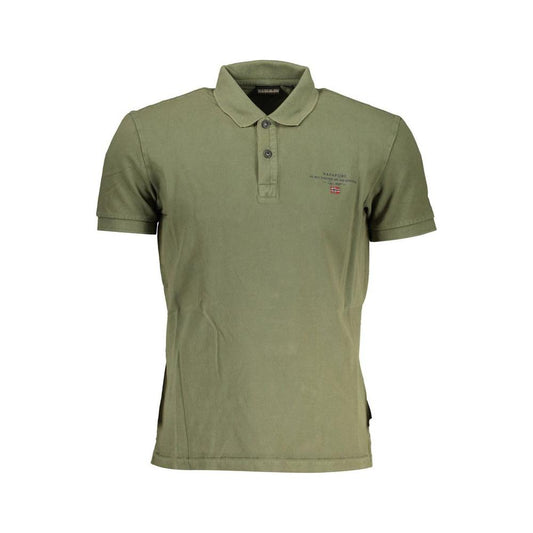Timeless Green Embroidered Cotton Polo