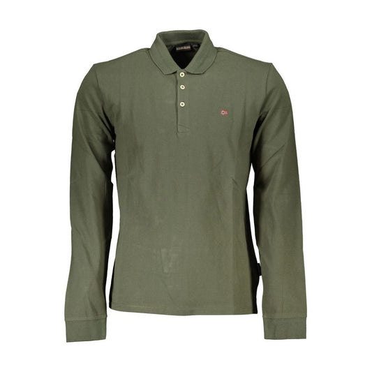 Napapijri Classic Emerald Cotton Polo Shirt - Long Sleeved classic-emerald-cotton-polo-shirt-long-sleeved