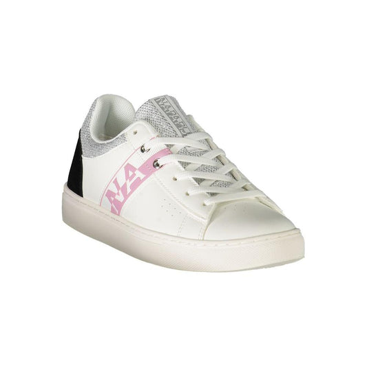 Napapijri White Polyester Sneaker white-polyester-sneaker-26