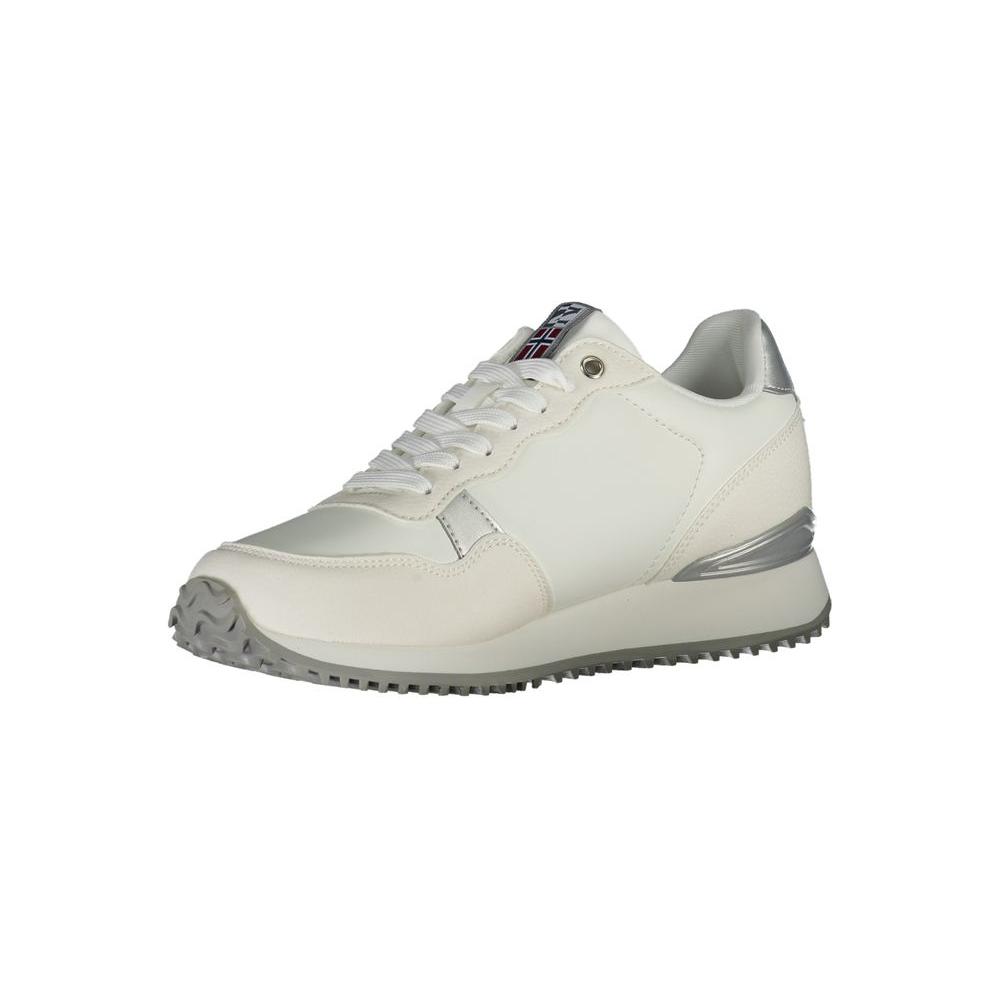 NapapijriChic White Lace-Up Sneakers with Contrast DetailMcRichard Designer Brands£139.00