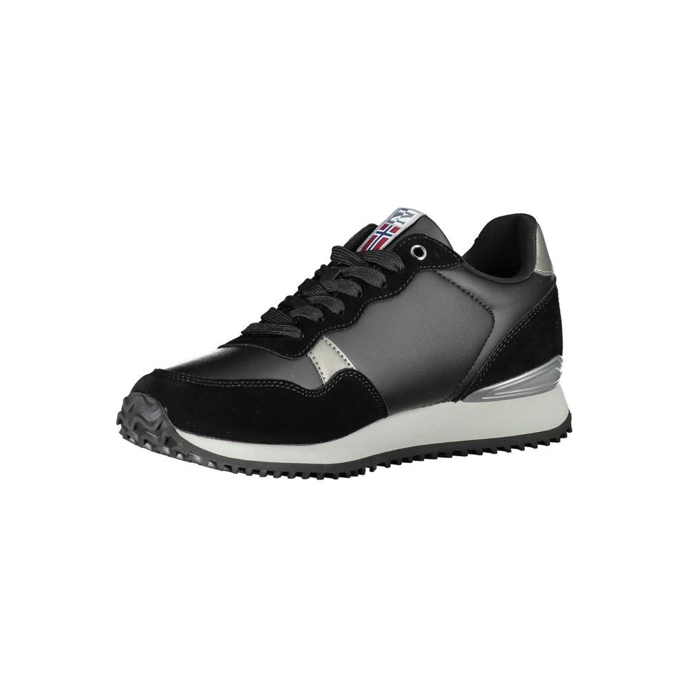 NapapijriChic Black Lace-Up Sneakers with Contrast DetailMcRichard Designer Brands£139.00