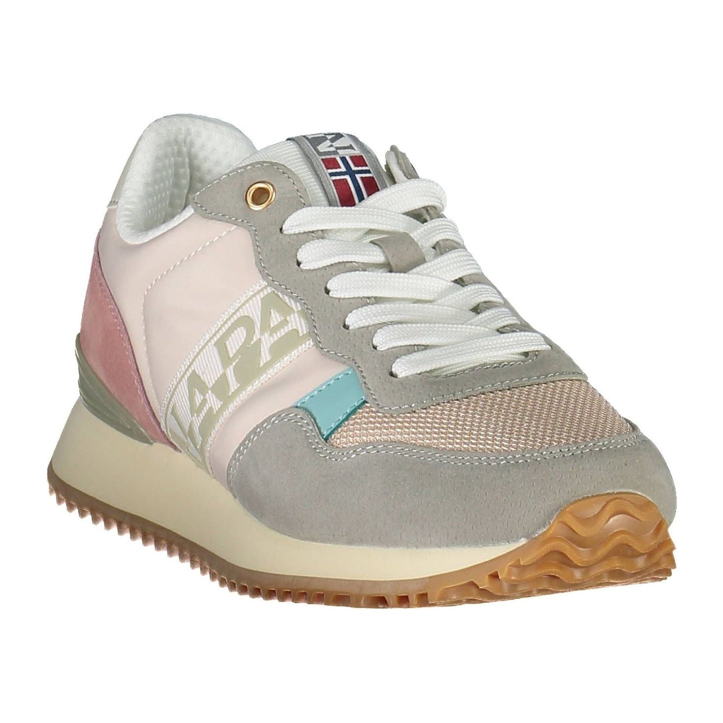 Napapijri Chic Pink Laced Sneakers with Logo Detail chic-pink-laced-sneakers-with-logo-detail