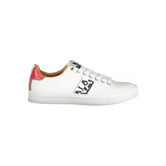 Sleek White Sneakers with Contrasting Details