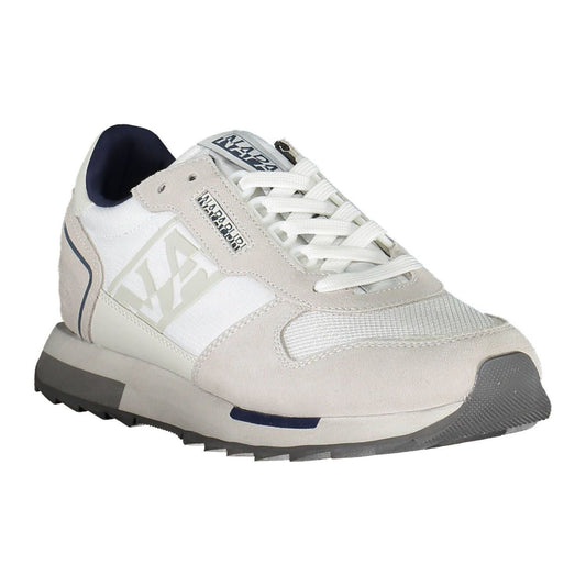 Elegant White Laced Sports Sneakers