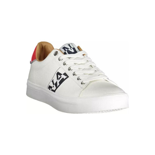 Napapijri | Sleek White Sneakers with Contrasting Details| McRichard Designer Brands   