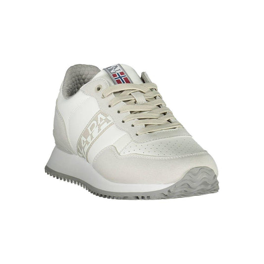 Sleek White Sneakers with Logo Detail