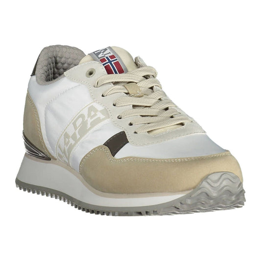 Napapijri Elegant White Sneakers with Contrasting Accents elegant-white-sneakers-with-contrasting-accents