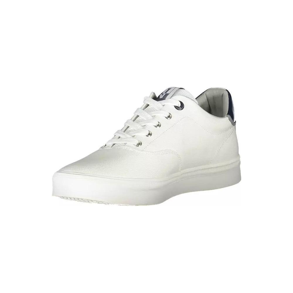 Napapijri | Sleek White Sneakers with Contrasting Accents| McRichard Designer Brands   