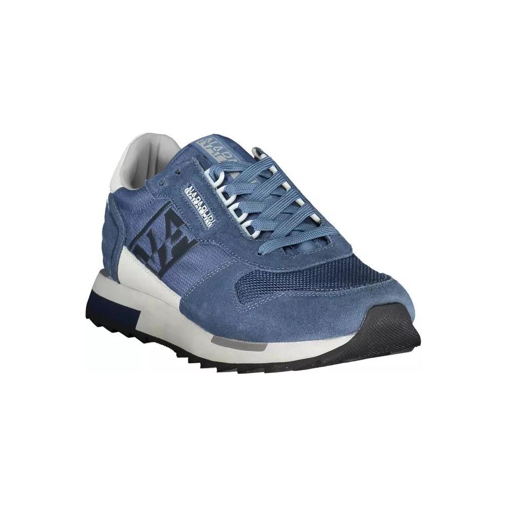 Napapijri Sleek Blue Lace-Up Sport Sneakers sleek-blue-lace-up-sport-sneakers