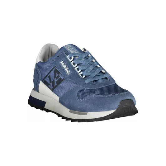 Sleek Blue Lace-Up Sport Sneakers