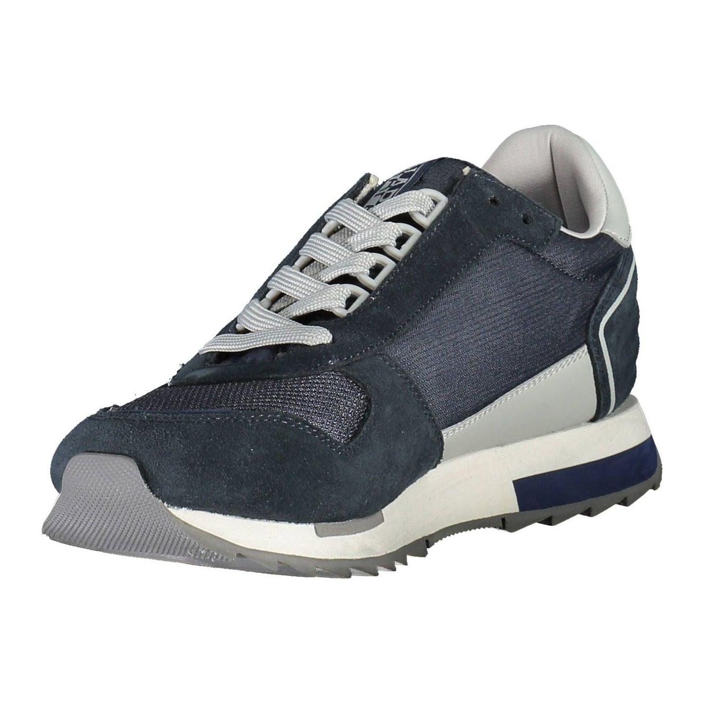 Napapijri Sporty Blue Lace-Up Sneakers with Logo Detail sporty-blue-lace-up-sneakers-with-logo-detail