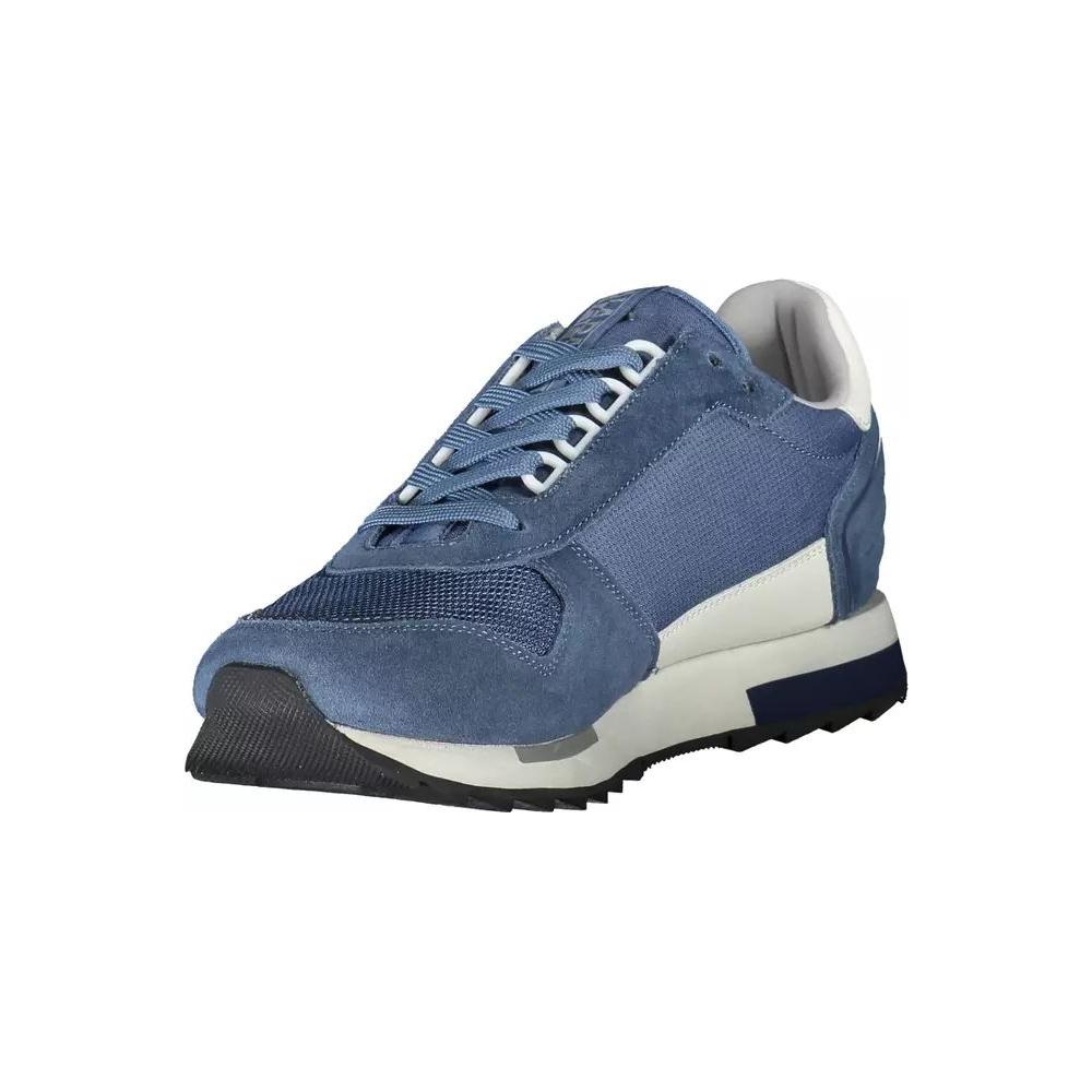 Napapijri Sleek Blue Lace-Up Sport Sneakers sleek-blue-lace-up-sport-sneakers