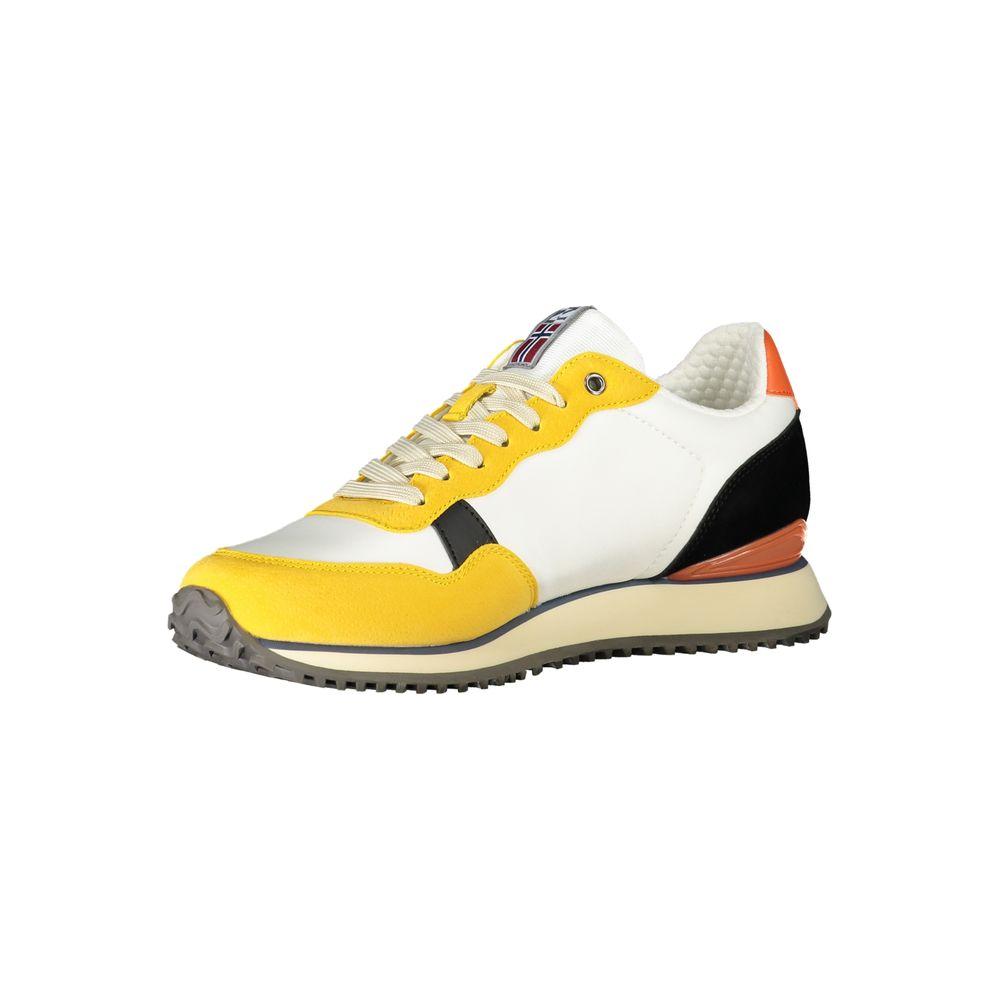 Napapijri Yellow Polyester Sneaker yellow-polyester-sneaker-3