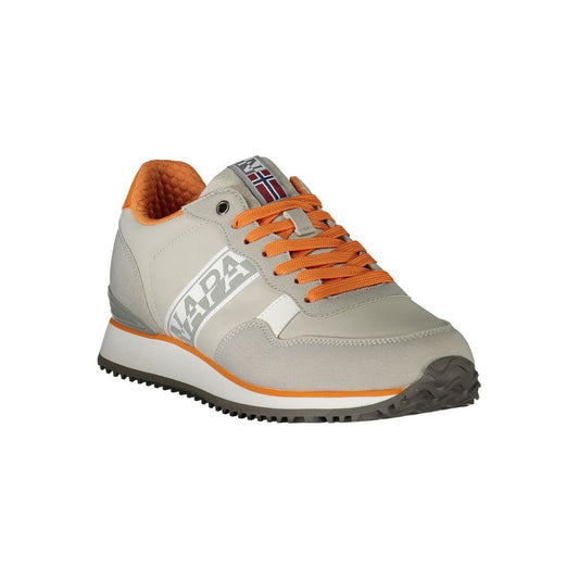 Napapijri Gray Polyester Sneaker gray-polyester-sneaker-8