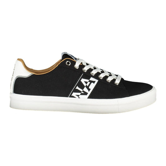 Napapijri Black Lace-Up Sneakers with Contrasting Accents black-lace-up-sneakers-with-contrasting-accents