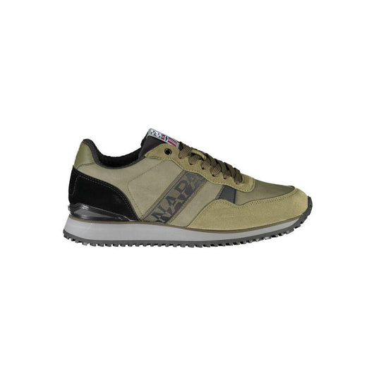 Napapijri | Contemporary Green Laced Sneakers| McRichard Designer Brands   